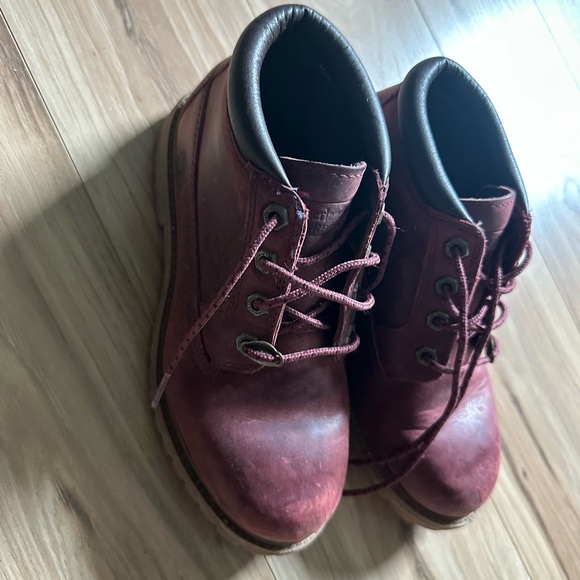 Timberland Burgundy Lace-Up Boots - Picture 2 of 6